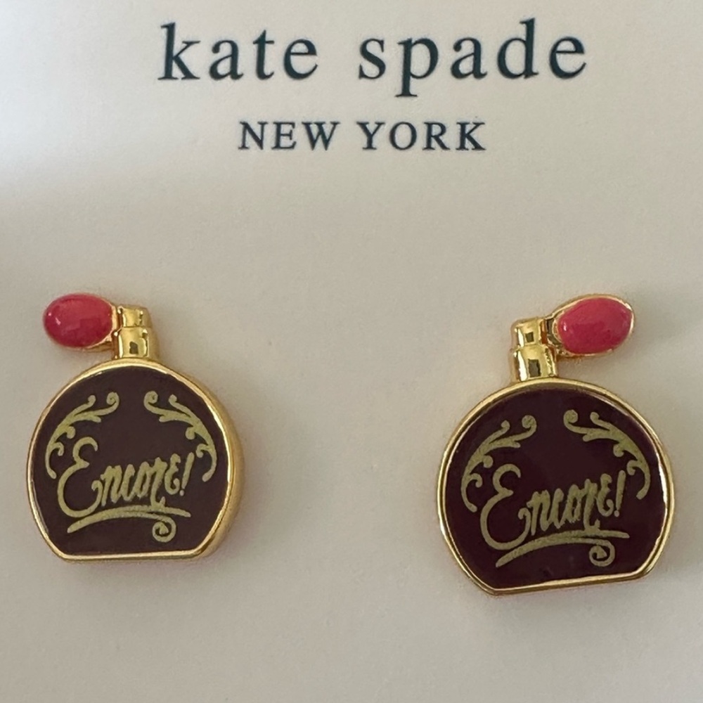 Kate Spade on points Encore perfume. Small stud Earrings - Picture 4 of 7